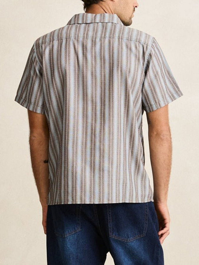 Rhythm Vacation Stripe S/S Buttondown Shirt Summer 2026 | CHOCOLATE