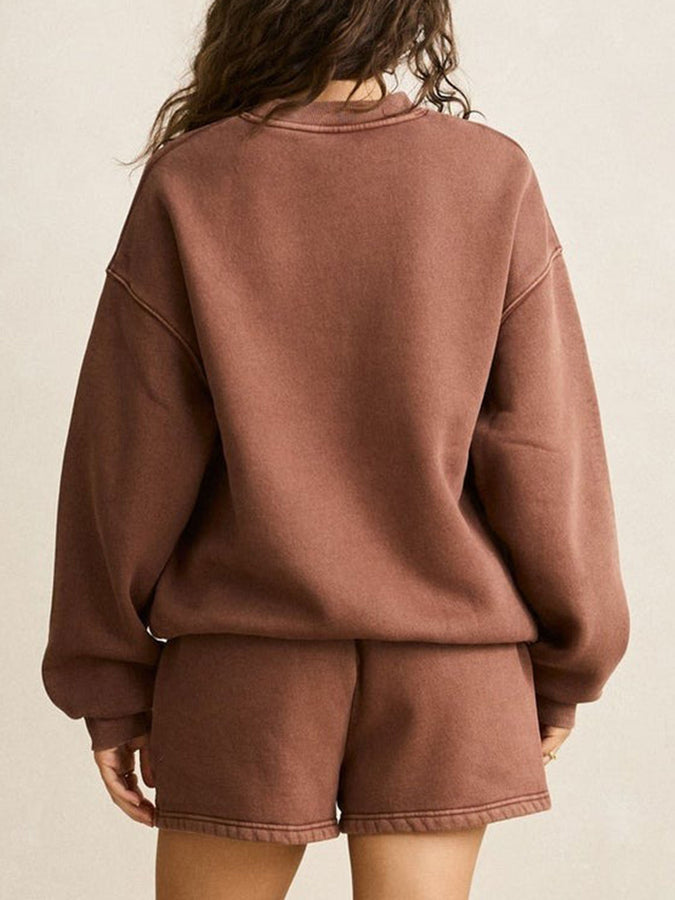 Rhythm Collegiate Oversized Crewneck Sweatshirt Summer 2026 | CHOCOLATE