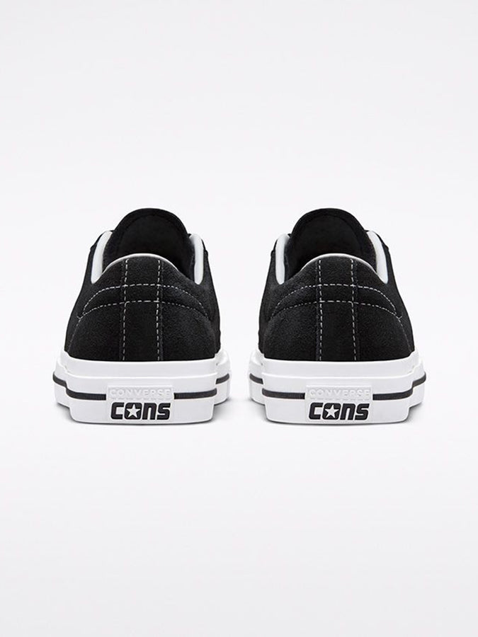 Converse One Star Pro Low Top Black/Black/White Shoes | BLACK/BLACK/WHITE