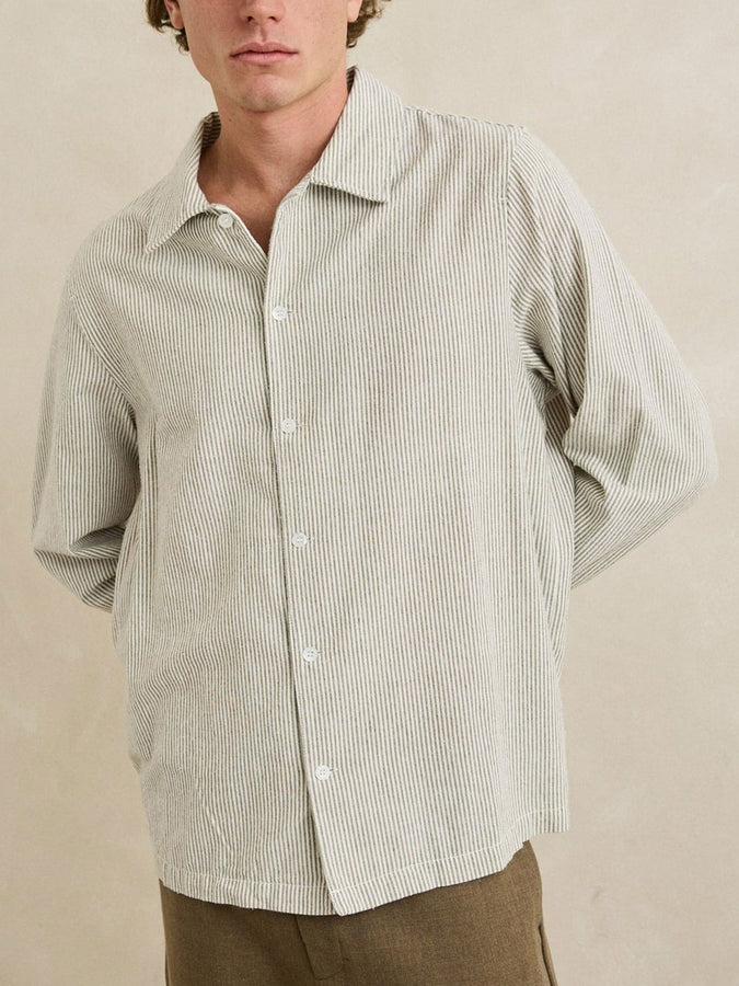 Rhythm Bank Stripe Long Sleeve Buttondown Shirt Fall 2026 | OLIVE