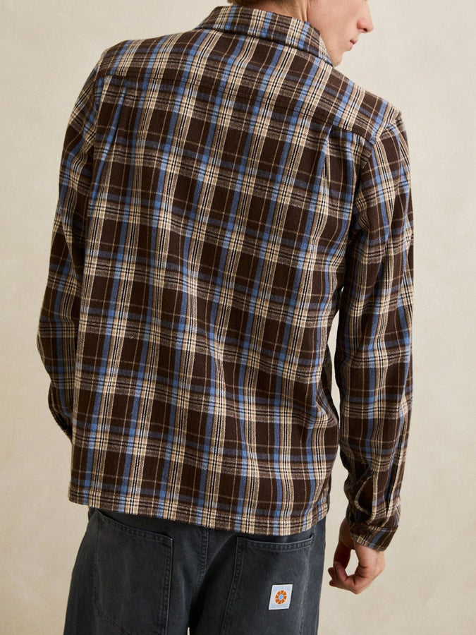 Rhythm Alex Check Long Sleeve Buttondown Shirt Fall 2026 | CHESTNUT
