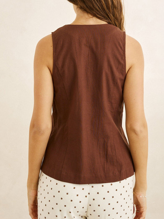 Rhythm Venice Wrap Vest Fall 2026 | CHOCOLATE