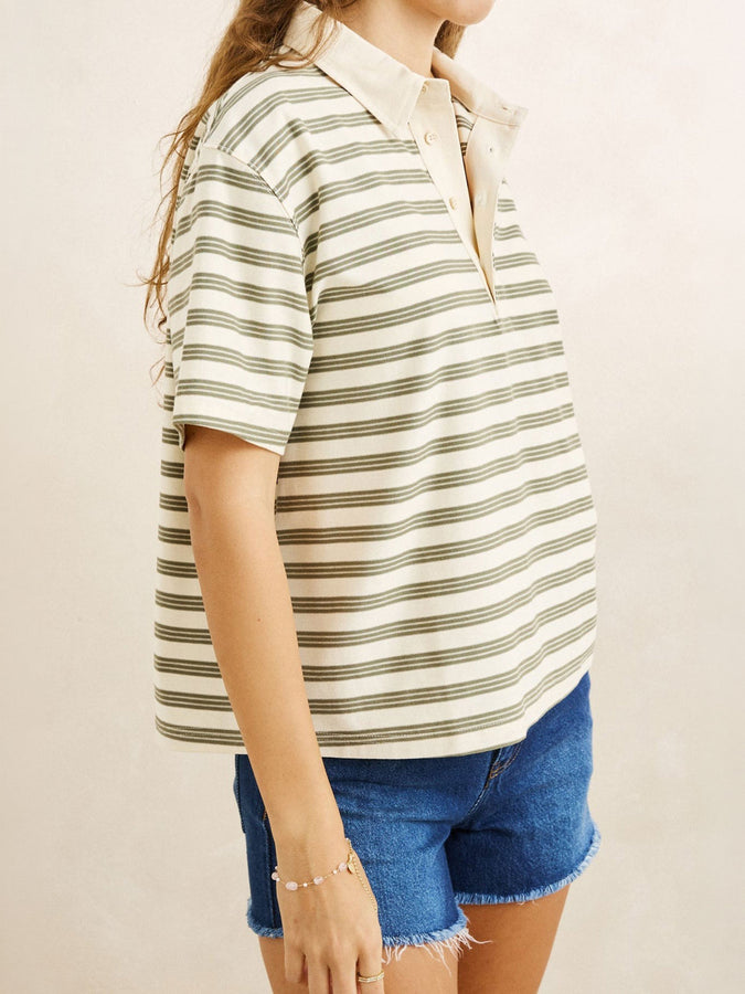 Rhythm Vintage Stripe Rugby Polo Fall 2026 | OLIVE