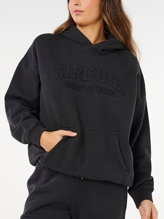 Rip Curl Varsity Sports Oversized Hoodie Spring 2026 | BLACK (0090)