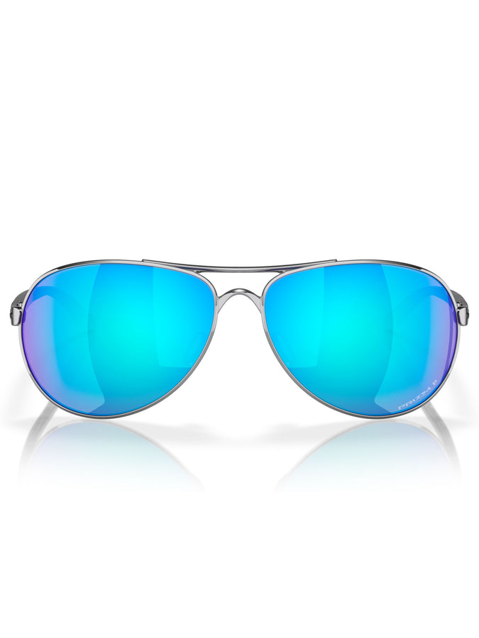Oakley Feedback Polished Chrome/Sapphire Polarized Sunglasses | POLISHED CHROME/PRIZM SAPPHIRE  