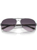 Oakley Feedback Polished Chrome/Prizm Grey Gradient Sunglasses