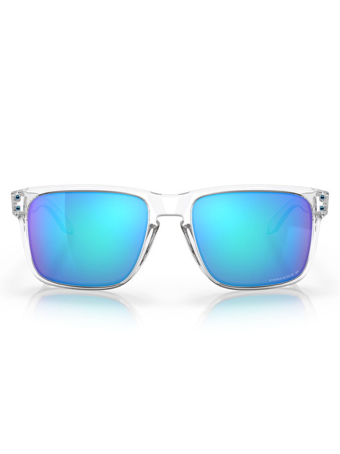 Oakley Holbrook XL Polished Clear/Sapphire Plrized Sunglasses | POLISHED CLEAR/PRIZM SAPPHIRE
