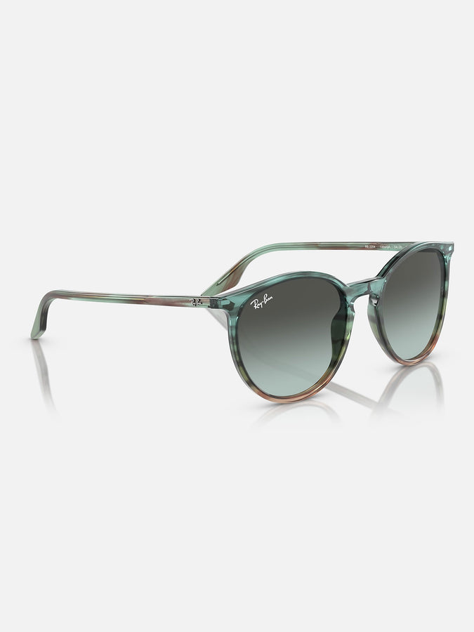 Ray-Ban 0RB2204 Striped Blue Green/Blue Vintage Sunglasses | STRIPD BLUE GREEN/BLUE VINTAGE