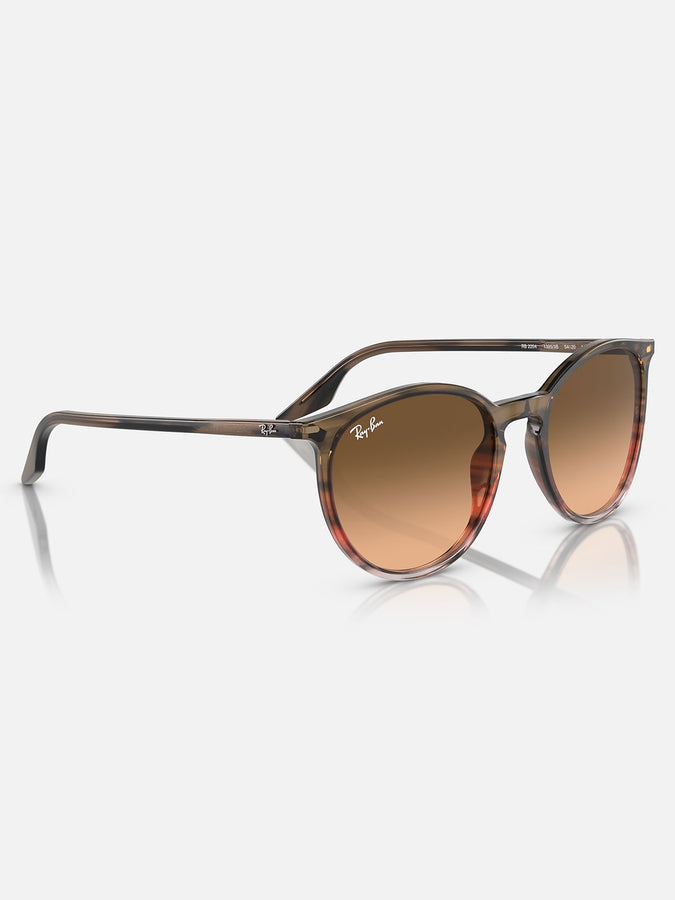 Ray-Ban ORB2204 Striped Brown Red/Pink Black Sunglasses | STRIPED BROWN RED/PINK BLACK