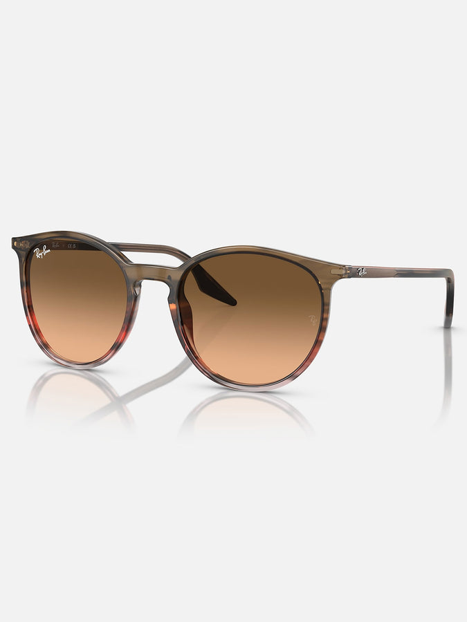 Ray-Ban ORB2204 Striped Brown Red/Pink Black Sunglasses | STRIPED BROWN RED/PINK BLACK