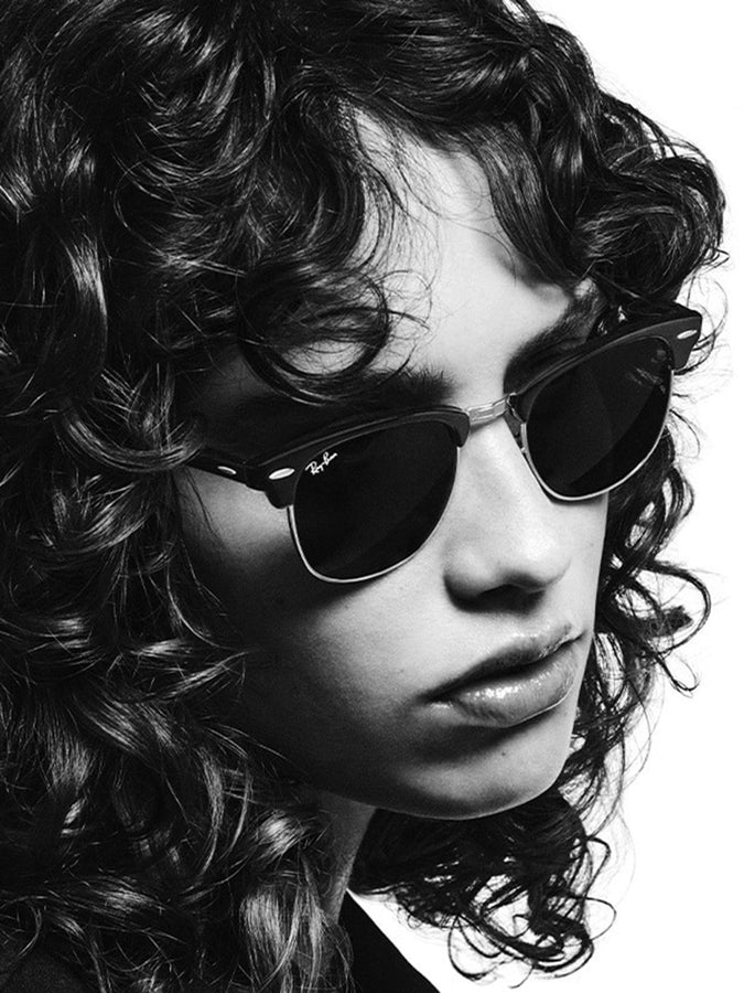 Ray-Ban Clubmaster Black On Gold/G-15 Green Sunglasses | BLACK ON GOLD/G-15 GREEN