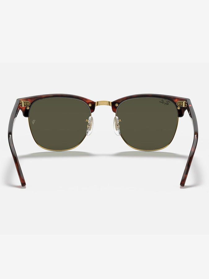 Ray-Ban Clubmaster Tortoise On Gold/G-15 Green Sunglasses | TORTOISE ON GOLD/G-15 GREEN