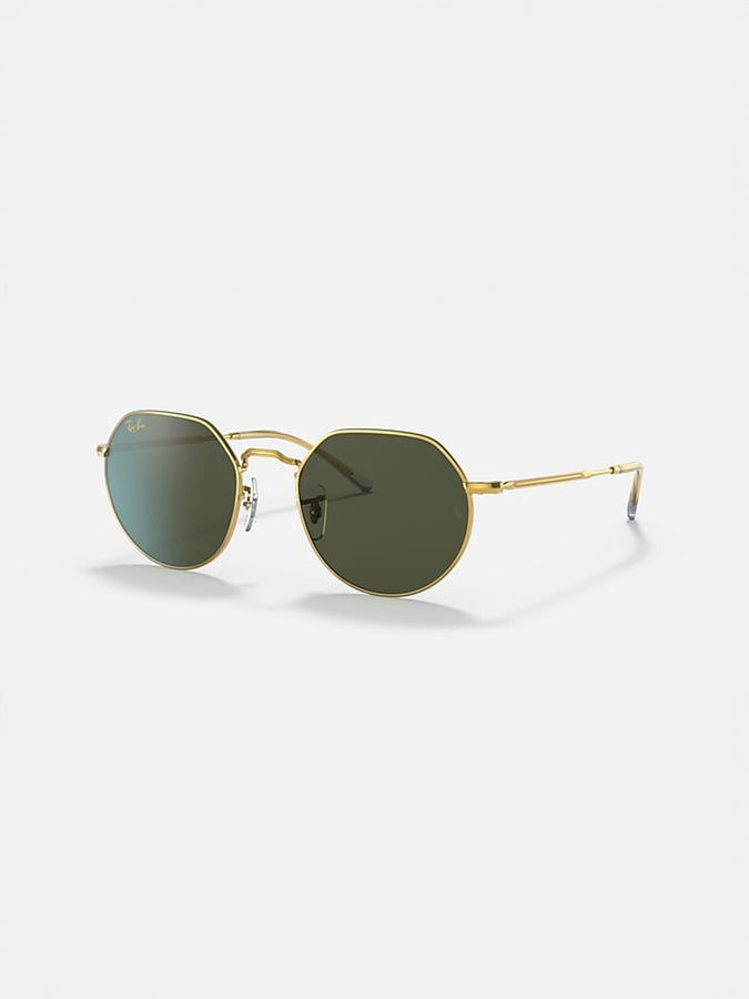 Ray Ban Jack Gold/Green Sunglasses | GOLD/GREEN