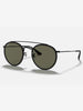 Ray-Ban Round Double Bridge Black/G-15 Green Sunglasses