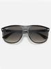 Ray-Ban Boyfriend Black On transparent/Grey Grad Sunglasses