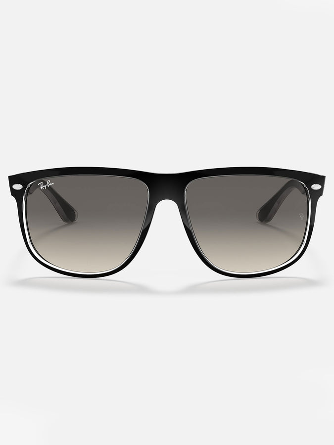 Ray-Ban Boyfriend Black On transparent/Grey Grad Sunglasses | BLACK ON TRANSPARENT/GREY GRAD