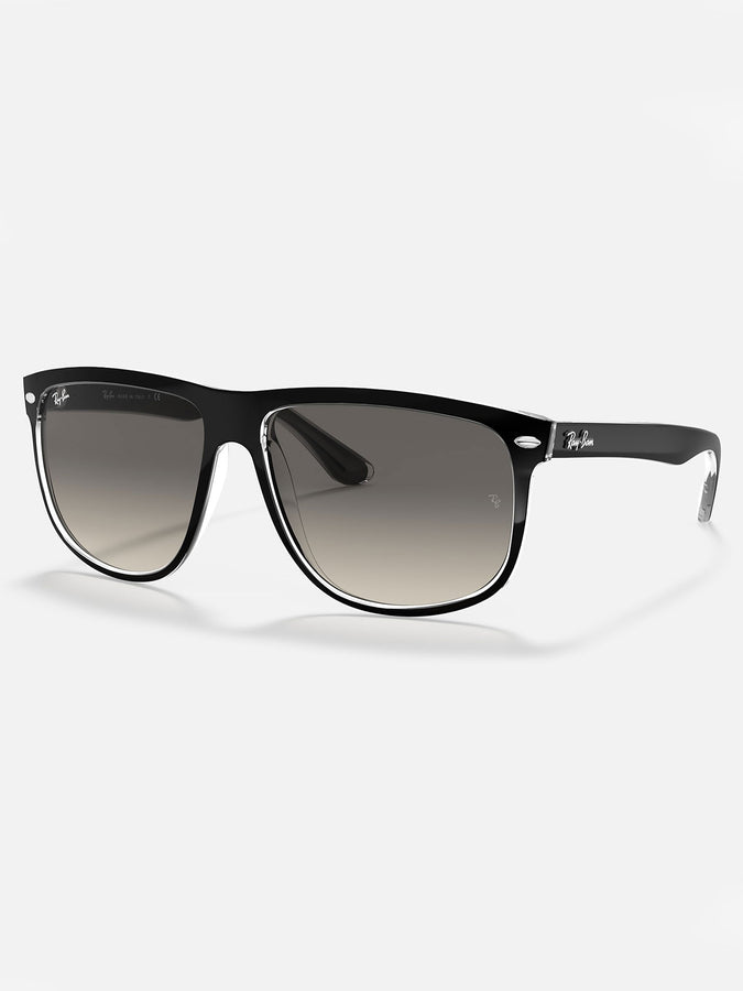 Ray-Ban Boyfriend Black On transparent/Grey Grad Sunglasses | BLACK ON TRANSPARENT/GREY GRAD