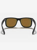 Ray-Ban Justin Matte Black/Red Mirror Sunglasses