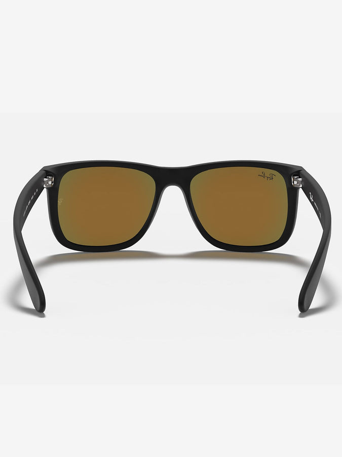 Ray-Ban Justin Matte Black/Red Mirror Sunglasses | MATTE BLACK/RED MIRROR