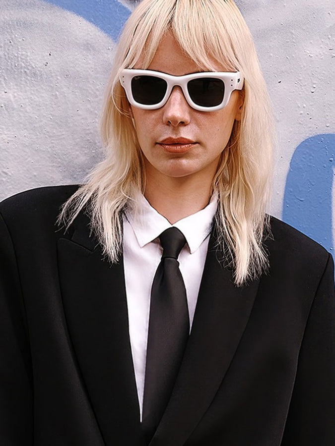 Ray Ban Wayfarer Puffer White/Black x Asap Rocky Sunglasses | WHITE/ULTRA BLACK