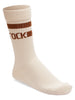 Birkenstock Cotton Stripe Eggshell/Brown Socks