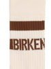 Birkenstock Cotton Stripe Eggshell/Brown Socks