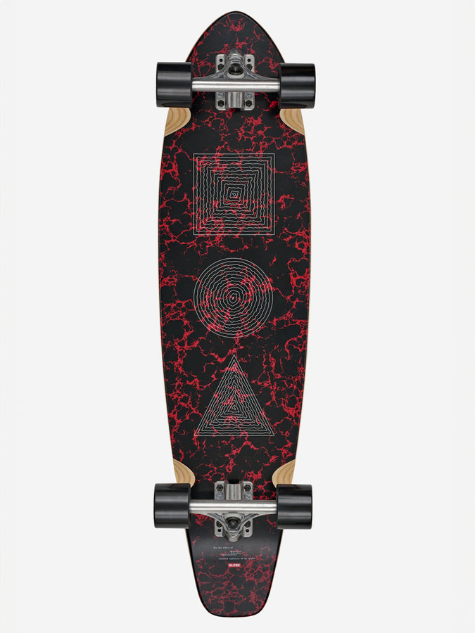Globe Long The All-Time Red Marble Stack 35'' Skateboard Complete | RED MARBLE STACK