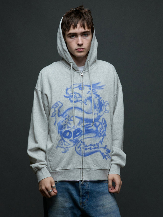 Obey Draco Zip Hoodie Fall 2026 | DUSTY ASH GREY (DAG)