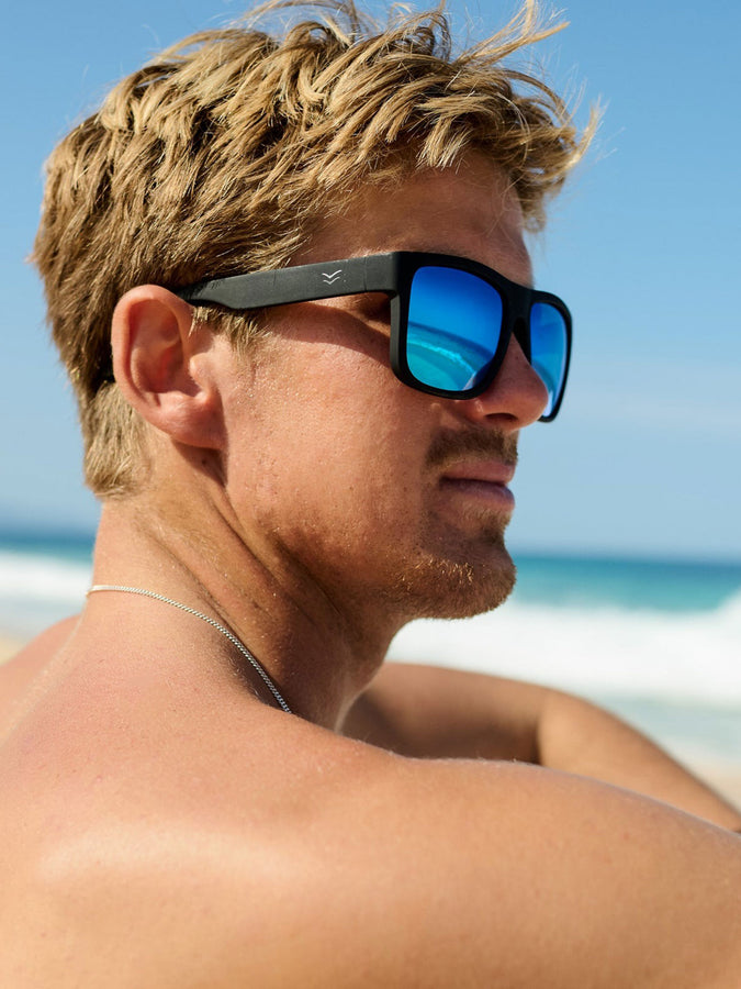 I-Sea Cloudbreak Sunglasses | BLACK/BLUE MIRROR