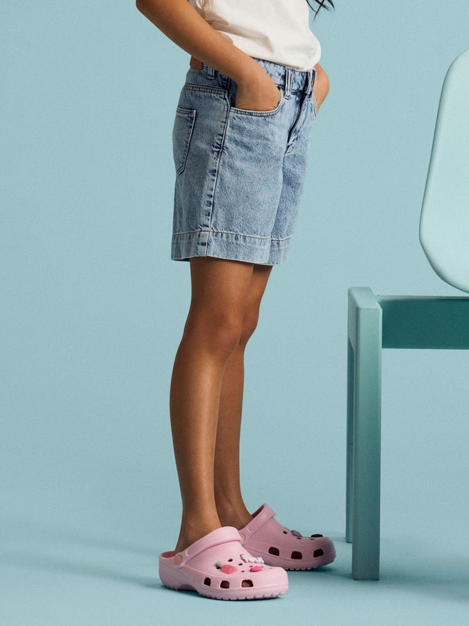 Name It Rose Long Denim Shorts (Youth 7-14) Summer 2026 | LIGHT BLUE BLEACHED DENIM