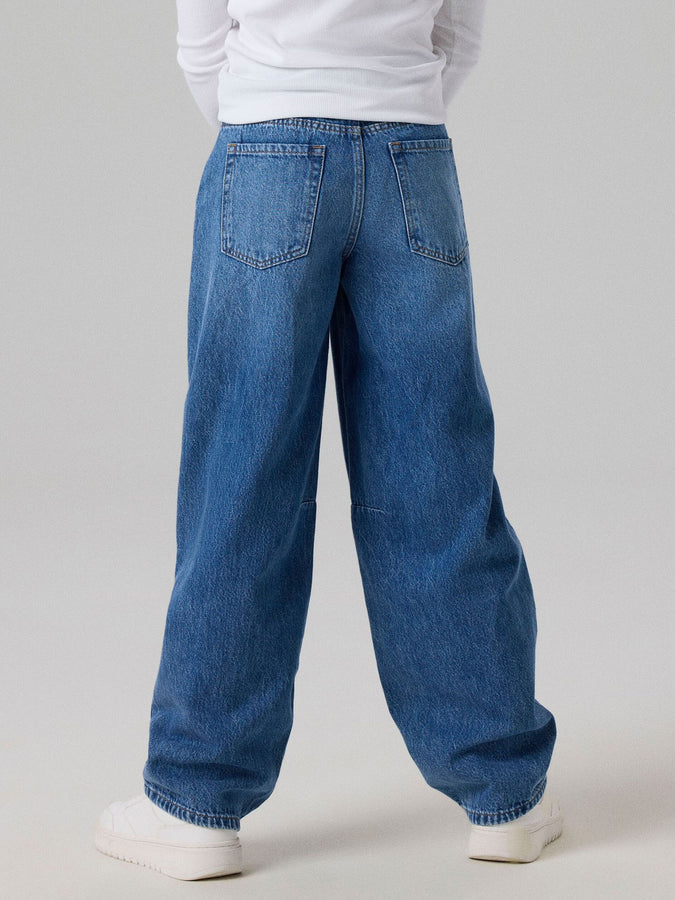 Name It Bella Barrel Jeans (Youth 7-14) Fall 2026 | MEDIUM BLUE DENIM