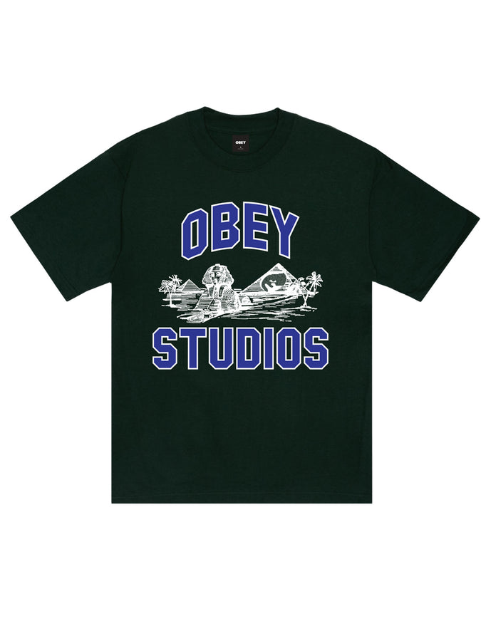 Obey Cairo Heavyweight T-Shirt Fall 2026 | FOREST GREEN (FOR)