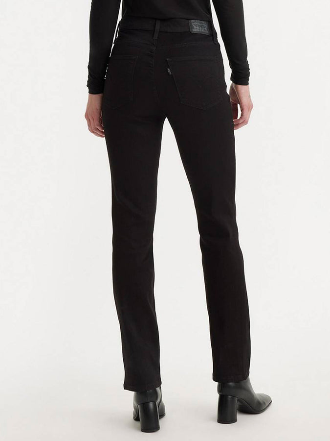 Levis 724 High Rise Straight Soft Black Jeans | SOFT BLACK (0016)