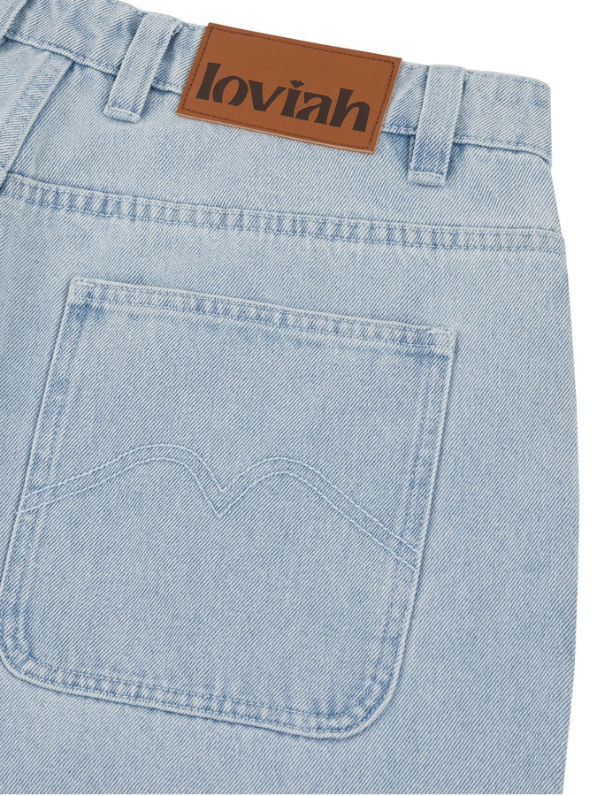 Loviah 1990 Baggy 5 Pocket Jeans Spring 2026  | WHITE BLUE WASH