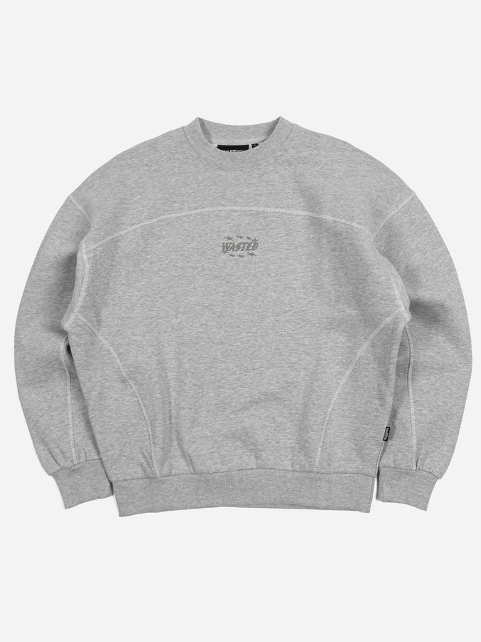 Wasted Paris Vesper Boxy Crewneck Sweatshirt Holiday 2026 | ASH GREY