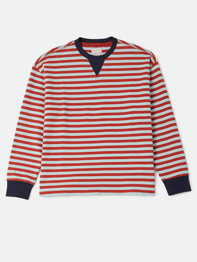 Brixton Retro Rugby Long Sleeve Polo Fall 2026 | SEA GRASS/RUST