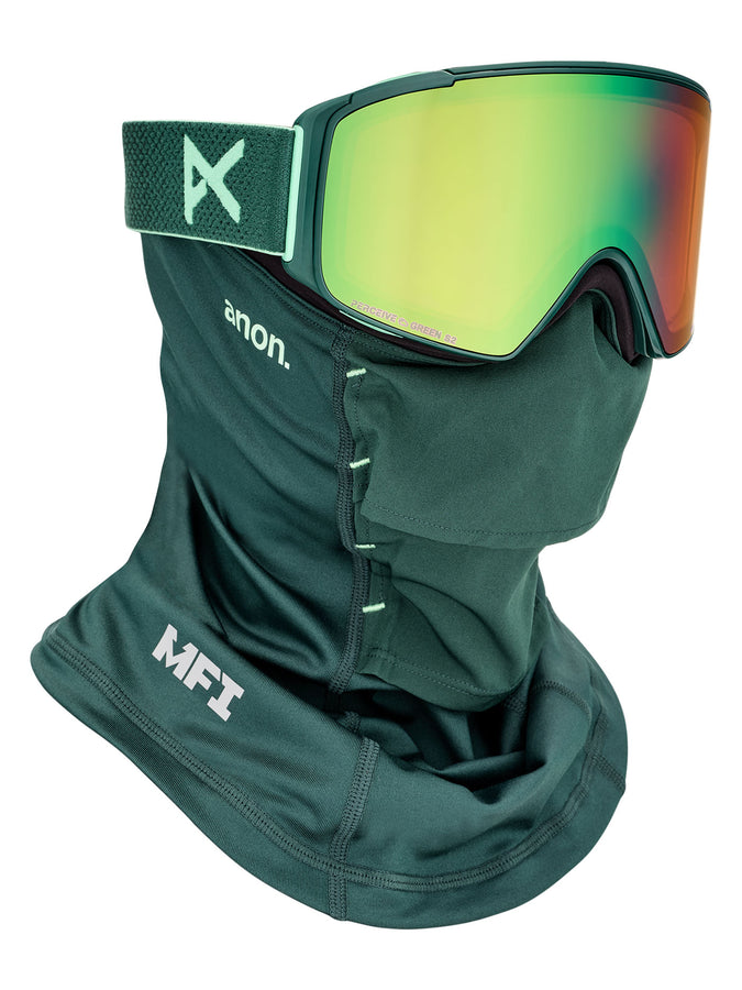 Anon M4 Cylindrical + Bonus Lens + Mfi Ski Mask Goggle | BRNWCK GRN/PRCV VRBL GRN (FBU)