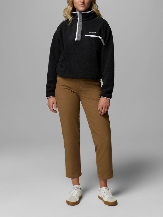 Columbia Helvetia II Cropped 1/2 Snap Fleece Jacket Fall 2026 | BLACK (013)