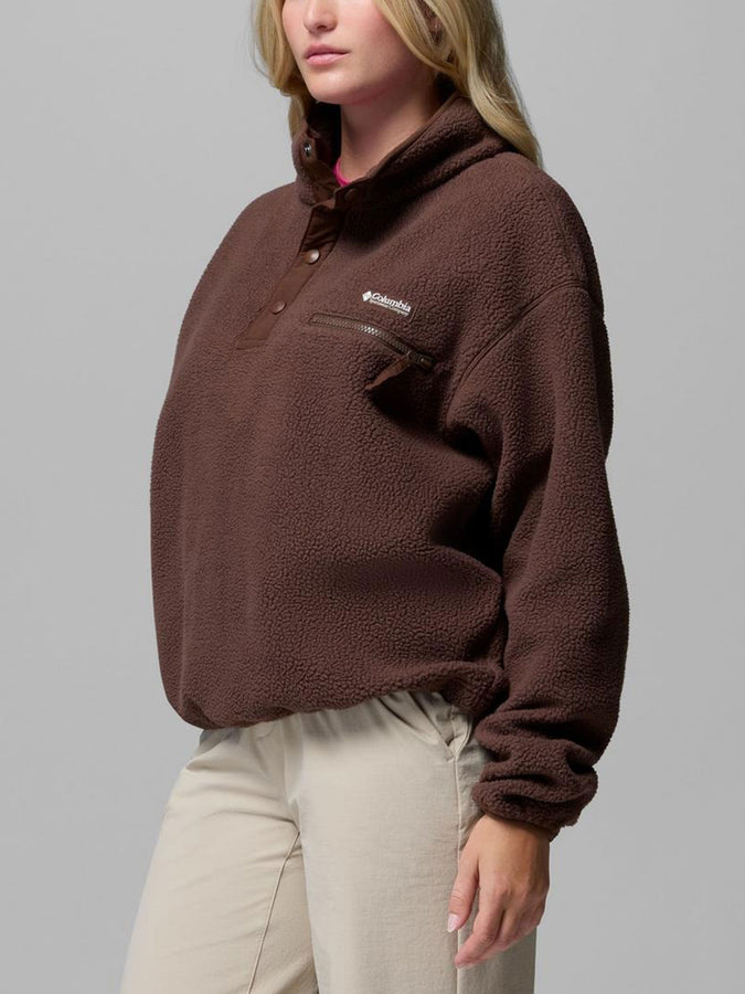 Columbia Helvetia II Cropped 1/2 Snap Fleece Jacket Fall 2026 | TOBACCO (258)