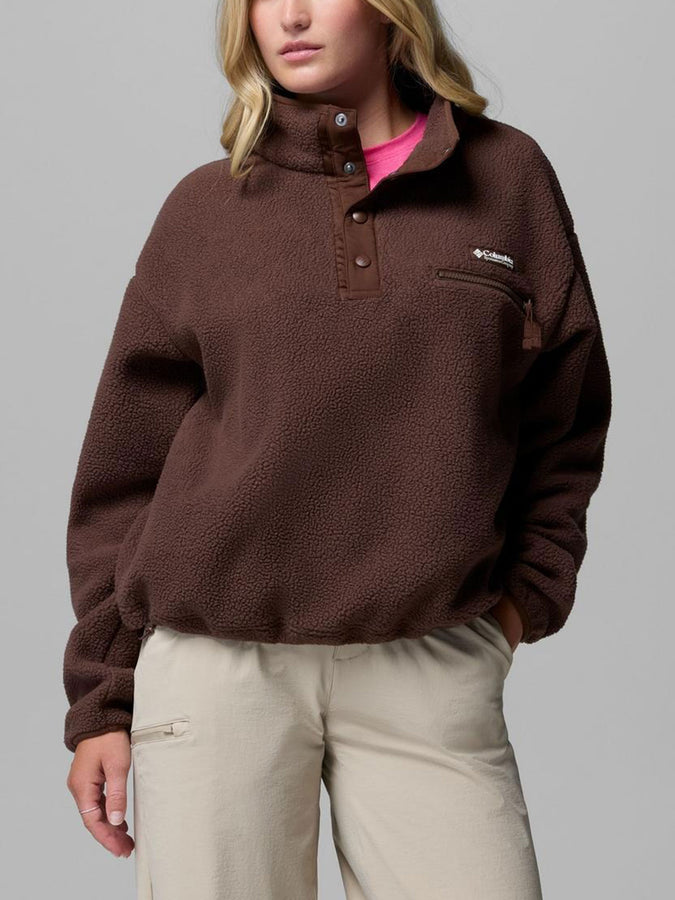 Columbia Helvetia II Cropped 1/2 Snap Fleece Jacket Fall 2026 | TOBACCO (258)