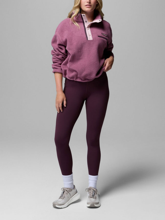 Columbia Helvetia II Cropped 1/2 Snap Fleece Jacket Fall 2026 | ANTQ MAUVE/MNRL PNK/MNVT (552)