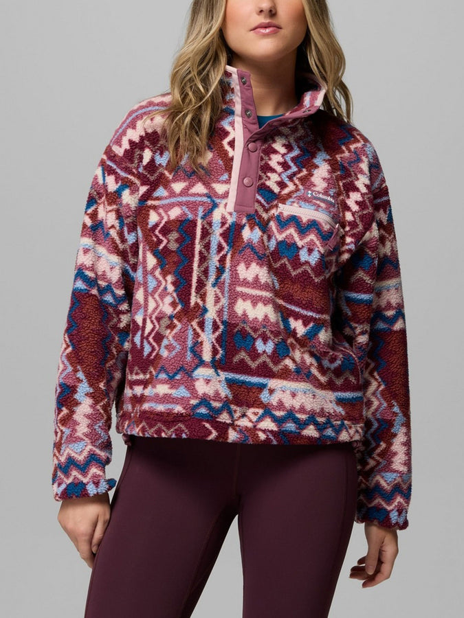 Columbia Helvetia II Printed Cropped Fleece Jacket Fall 2026 | ANTIQUE MAUVE GEOMIX (555)