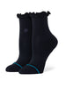 Stance Ruffle Icon Quarter Black Socks