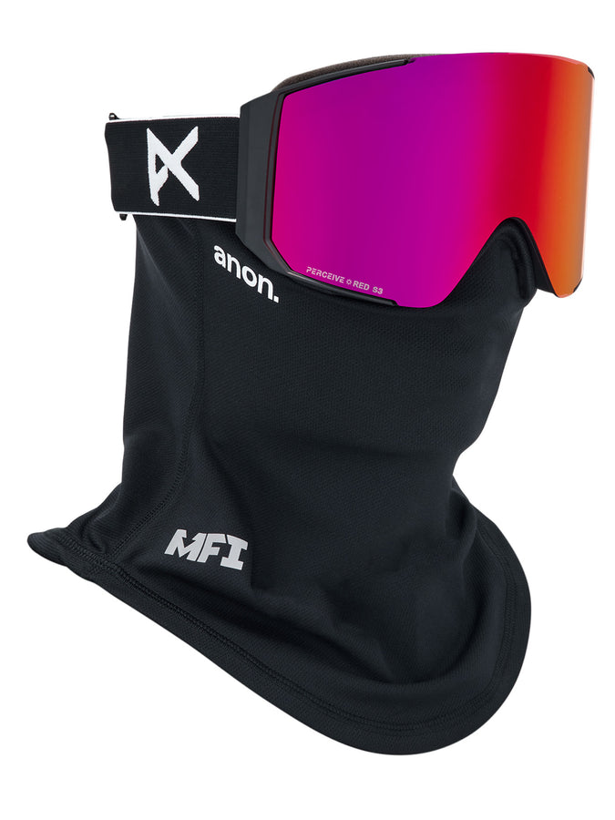 Anon Sync Black/Prc Sunny Red + Cloudy + MFI Face Mask Goggle | BLACK/PRCV SUNNY RED (Z58)