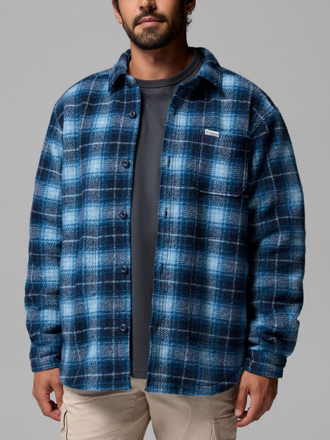 Columbia Hunter Arch Shacket L/S Buttondown Shirt Fall 2026 | COLLEGIATE NVY TRACK PLD (465)