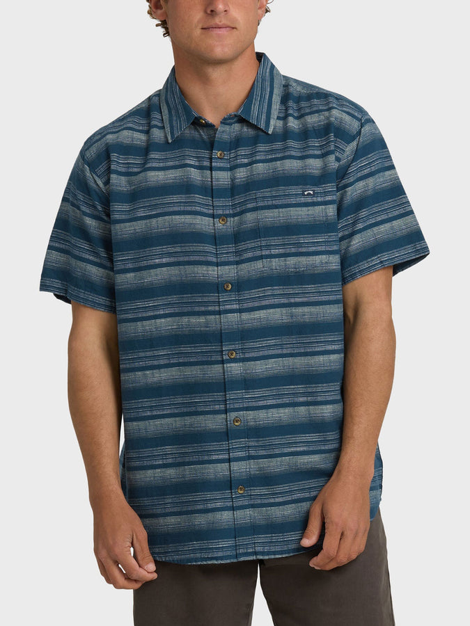 Billabong All Day Stripe S/S Buttondown Shirt Spring 2026 | DARK DENIM (DKD)