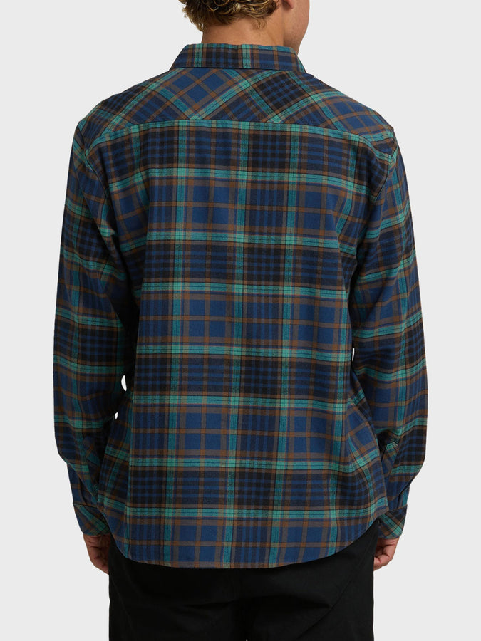 Billabong Coastline Flannel L/S Buttondown Shirt Spring 2026 | DARK DENIM (DKD)