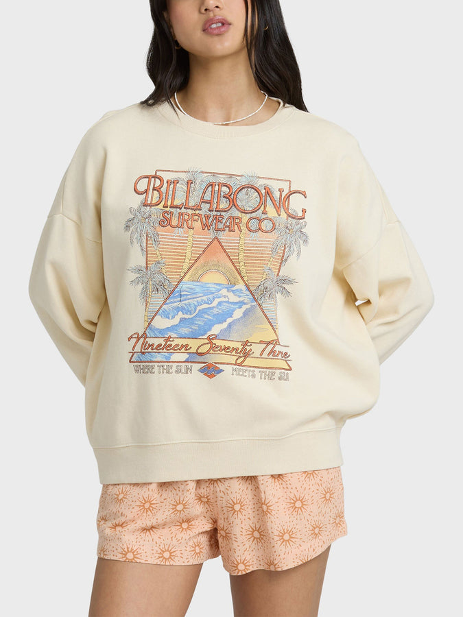 Billabong Echo Crewneck Sweatshirt Spring 2026 | WINTER WHITE (WWH)