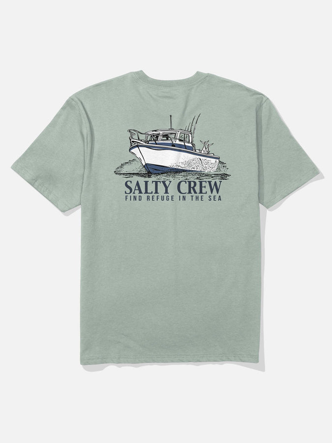 Salty Crew Throttle Classic T-Shirt Fall 2026 | AQUA GREY