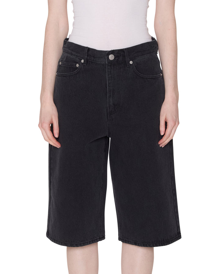 Obey Karina Long Denim Shorts Spring 2026 | WASHED BLACK (WBL)